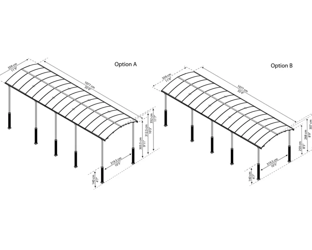 - Canopia | Alpine 3.6 X 11 Carport Wohnmobil Grau ^ PALRAM Sale