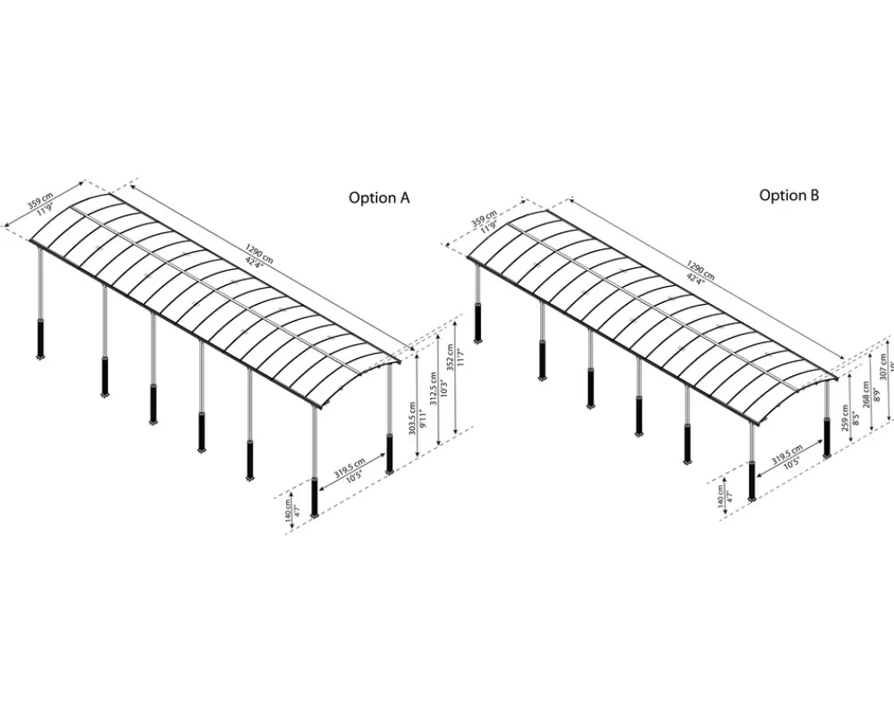 - Canopia | Alpine 3.6 X 13 Carport Wohnmobil in Grau ^ PALRAM Discount