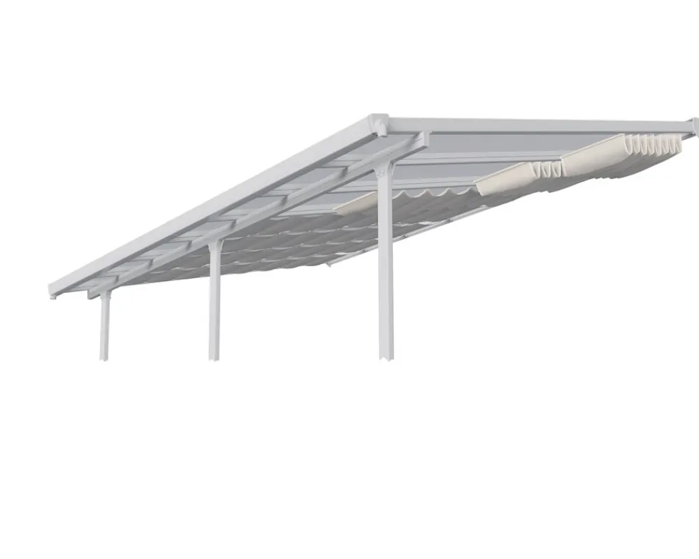 - Canopia | Beschattung, Sonnensegel für 3x8.5 Terrassenüberdachung, weiß ^ PALRAM