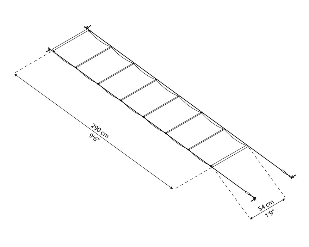 - Canopia | Beschattung, Sonnensegel für 3x8.5 Terrassenüberdachung, weiß ^ PALRAM