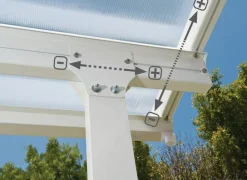 - Canopia |Feria 3x8.5 Terrassenüberdachung weiß, klar ^ PALRAM