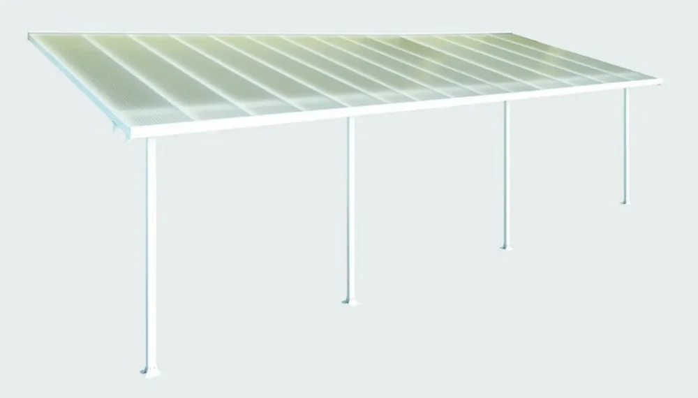 - Canopia |Feria 3x8.5 Terrassenüberdachung weiß, klar ^ PALRAM