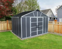 Palram - |Yukon 3.3 x 2.7 Gerätehaus inkl. Fußboden, anthrazit ^ Canopia Online