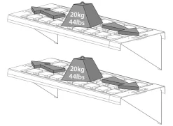 Gewächshausregal Doppelset (Twin Shelf Kit) ^ PALRAM Best
