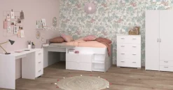 Kinderzimmer 4-teilig "Milky 11" Weiß / Grey Loft ^ Parisot Discount