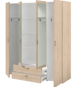 Kleiderschrank 4-türig "Daily 13" mit Spiegel ^ Parisot Discount