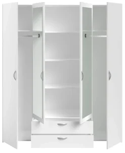Kleiderschrank 4-türig "Daily 3" mit Spiegel ^ Parisot Hot
