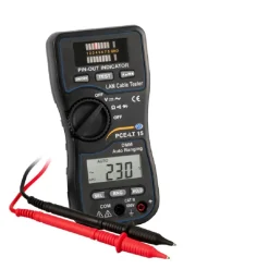 PCE Instruments PCE LAN Tester PCE-LT 15 Digitalmultimeter Überprüfung von Netzwerkkabeln LCD Sale