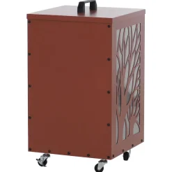 MCW Pelletbehälter -Q30 Bäume,Pelletbox Aufbewahrungsbox für z.B. Tierfutter, Rollen Füße 64x36x36cm ~ kupferfarben Clearance