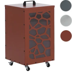 MCW Pelletbehälter -Q30 Waben, Pelletbox Aufbewahrungsbox für z.B. Tierfutter, Rollen Füße 64x36x36cm ~ kupferfarben Hot