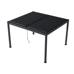 Bellavista Pergola Pavillon mit Lamellen Dach Oasis 3,6 x 4m anthrazit Clearance
