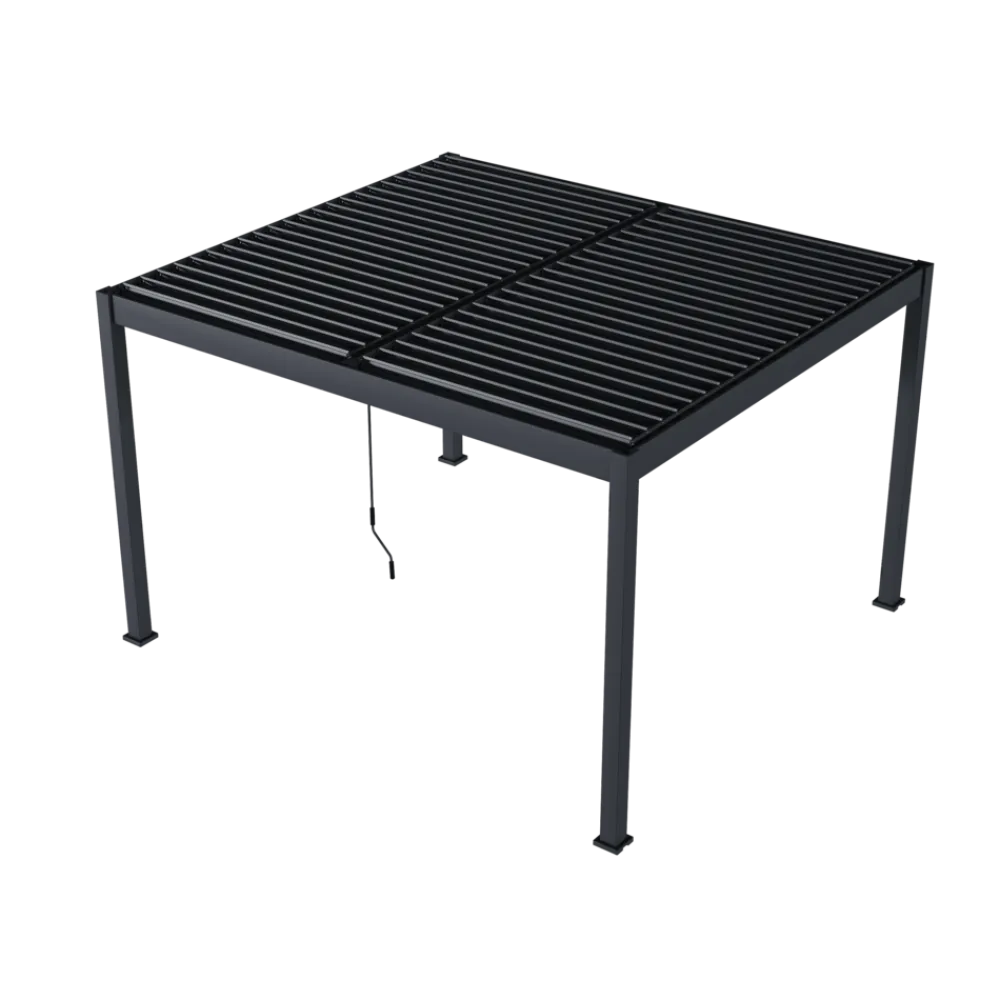 Bellavista Pergola Pavillon mit Lamellen Dach Oasis 3,6 x 4m anthrazit Clearance