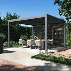 Bellavista Pergola Pavillon mit Lamellen Dach Oasis 3,6 x 4m anthrazit Clearance
