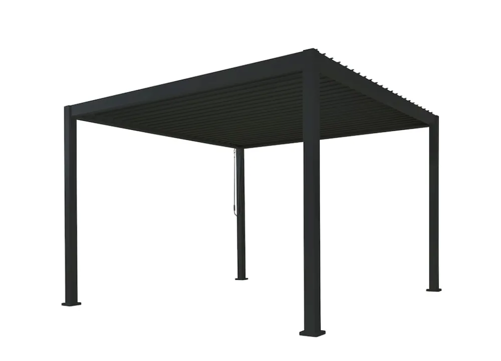 PergoLine Trumpf Pergola Alu Stahl 3 m x 3 m anthrazit Sale