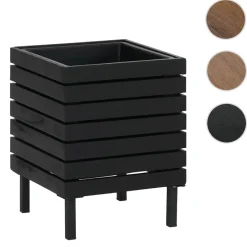 MCW Pflanzkasten -P84, Blumenkasten quadratisch Outdoor Stahl Akazie 43x33x33cm MVG-zertifiziert ~ schwarz Online