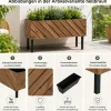 MCW Pflanzkasten MVG-P87, Blumen-/Pflanzkübel Blumenkasten, In-/Outdoor Akazie Holz MVG-zertifiziert 36x62x22cm ~ schwarz Discount