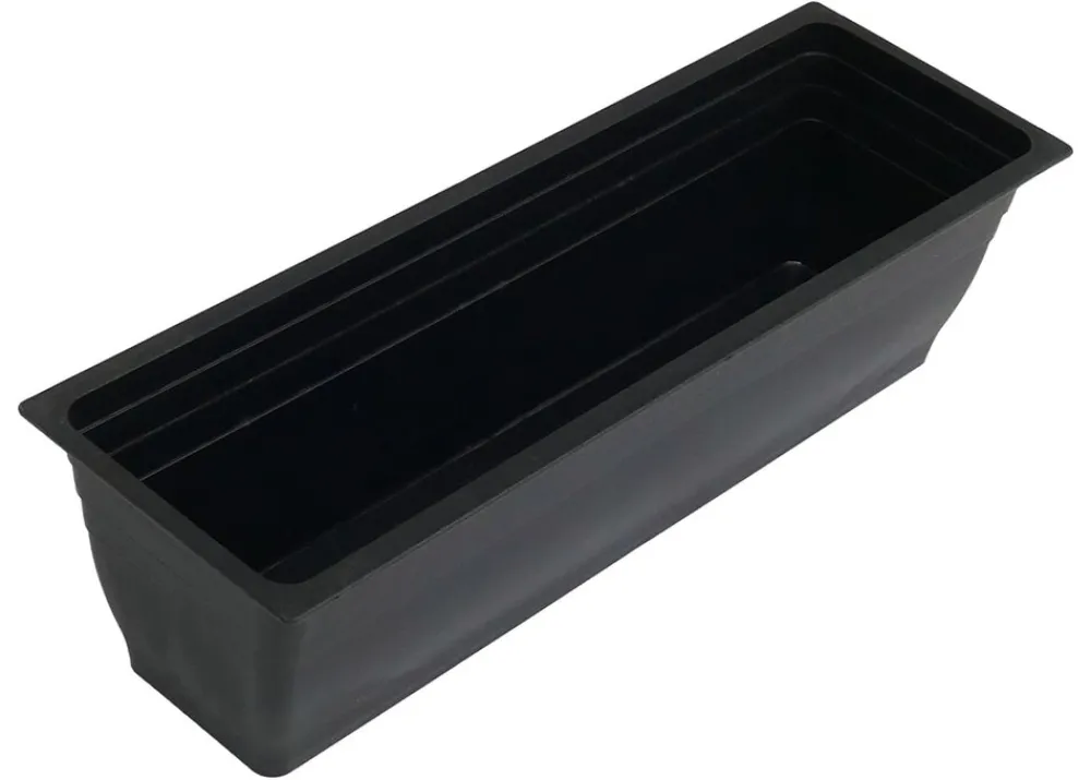 MCW Pflanzkasten MVG-P87, Blumen-/Pflanzkübel Blumenkasten, In-/Outdoor Akazie Holz MVG-zertifiziert 36x62x22cm ~ schwarz Discount