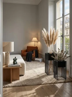 KADIMA DESIGN Pflanzkübel 2er Set Metall Schwarz mit Gestell quadratisch Clearance