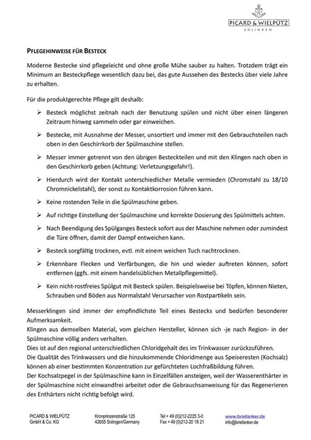 Picard & Wielpütz Tafelbesteck inkl. Besteckbox Mia 30er Set ^ PICARD & WIELPÜTZ Online