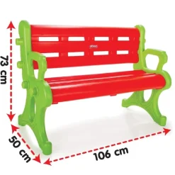 Pilsan Kinderbank 06143 für drinnen und draußen, von 3 - 7 Jahre bis 70 kg rot Discount