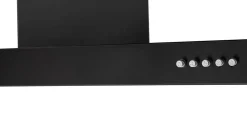 Dunstabzugshaube 6004BH - Blockhaube schwarz mit 2 Fettfiltern; 379 m³/h, 1 X 2,0 Watt LED,60 cm breit, EEK C ^ PKM Clearance
