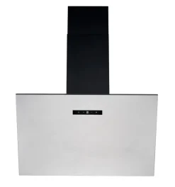 Dunstabzugshaube S8-90A++IXTW - Kopffreihaube Edelstahl, 348,20 m³/h, 2 X 1,5 Watt LED, 90 cm breit, Haubenkörper schwarz lackiert, EEK A++ ^ PKM Hot