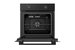 PKM Einbaubackofen EB7B - Einbaubackofen mit schwarzer Glasblende, 64 L, 8 Funktionen Best