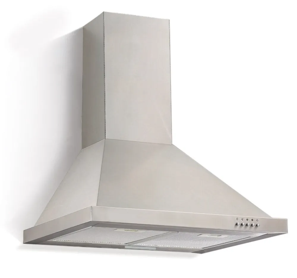 Kaminabzugshaube 6090-2H - 60cm, Edelstahl, Wandesse, Dunstabzugshaube ^ PKM New