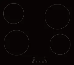 Kochfeld KHKF4 G autark Einbau 60cm Glaskeramik schwarz Timer und Touch-Control ^ PKM