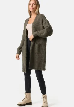Damen Warme Strickjacke Cardigan mit Taschen in Einheitsgröße PM69 ^ PM SELECTED New