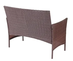 MCW Poly-Rattan Garten-Garnitur -D82, Sitzgruppe Lounge-Set ~ braun-meliert mit Kissen creme Online