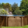 Pool "Java" ø 4,40 m/ 1,36m Achteck Rund (Filteranlage 6,0m3, Premium Set) ^ Interhiva Outlet