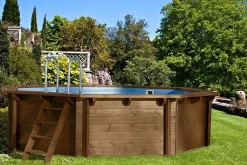 Pool "Java" ø 4,40 m/ 1,36m Achteck Rund (Filteranlage 6,0m3, Premium Set) ^ Interhiva Outlet