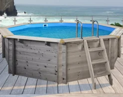Pool "Java" ø 4,40 m/ 1,36m Achteck Rund (Filteranlage 6,0m3, Premium Set) ^ Interhiva Outlet