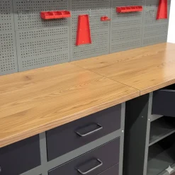 Prestige Works Werkstattwand Werkstatt Set Metall 240cm Werkbank Werkzeugschrank New