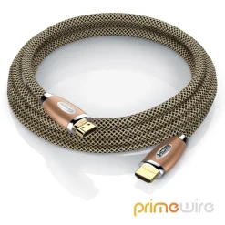 8k HDMI-Kabel 2.1, 4k Ultra HD 2160p, 3D, Nylonummantelung, Vollmetall Stecker, HDMI Typ A - 2m ^ Primewire Outlet