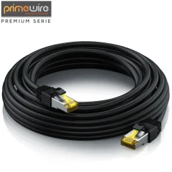5x LAN-Kabel CAT.7, RJ-45 (Ethernet), Gigabit Ethernet S/FTP Netzwerkkabel, 10000 Mbit/s, Patchkabel - 0,5m ^ Primewire