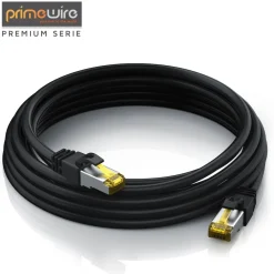 5x LAN-Kabel CAT.7, RJ-45 (Ethernet), Gigabit Ethernet S/FTP Netzwerkkabel, 10000 Mbit/s, Patchkabel - 0,5m ^ Primewire