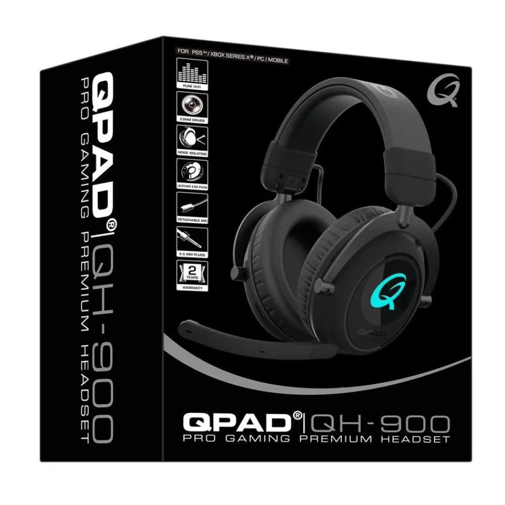 QPAD Gaming-Headset QH900 kabellos Hot