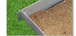 Oskar Rasenkante 5m 100x14cm verzinkt Beeteinfassung Beetumrandung Mähkante Metall Palisade