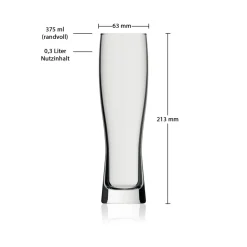 rastal Weizenbiergläser Monaco Slim 0,3 l 120er Set transparent Discount