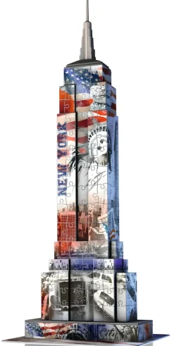 Ravensburger 12583 - Flag Edition Empire State Building - 3D Puzzle-Bauwerke, 216 Teile ^ Ravensburger AG New