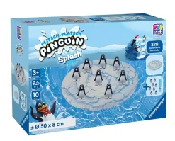 Ravensburger SOS der Eisberg wackelt Plitsch Platsch Pinguin Geschicklichkeitsspiel mit 8 Pinguinen und Wasserspritze ^ Happy People Best