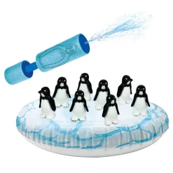 Ravensburger SOS der Eisberg wackelt Plitsch Platsch Pinguin Geschicklichkeitsspiel mit 8 Pinguinen und Wasserspritze ^ Happy People Best