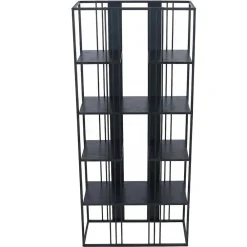 MCW Regal -P12, Bücherschrank Hochschrank, Industrial Metall Melamin MVG-zertifiziert 180x80x31cm ~ schwarz, schwarz Hot