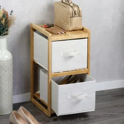 Regal mit 2 Boxen, Bambus, FSC ^ Kesper Discount