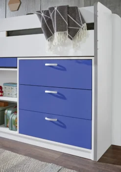 Relita - Hochbett Ponny -versch. Ausführungen -Weiß/Blau Discount