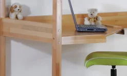 Relita - Hochbett RENATE Buche massiv natur lackiert, mit Schreibtisch Sale