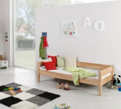 Relita - Hochbett RENATE Buche massiv natur lackiert, mit Schreibtisch Sale