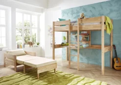 Zusatz-Sessel NOEL Buche massiv natur lackiert inkl. Sitzkissen ^ Relita Clearance